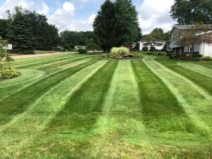Lawn maintained by the City Mowing crew